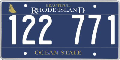 RI license plate 122771