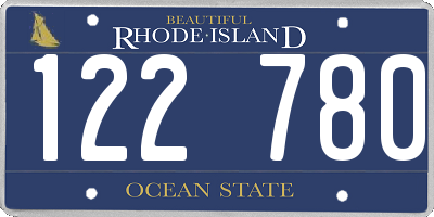 RI license plate 122780