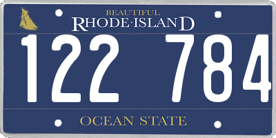 RI license plate 122784