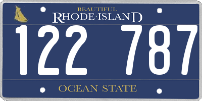 RI license plate 122787