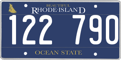 RI license plate 122790