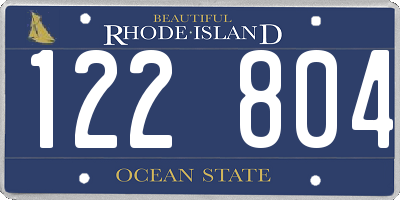 RI license plate 122804