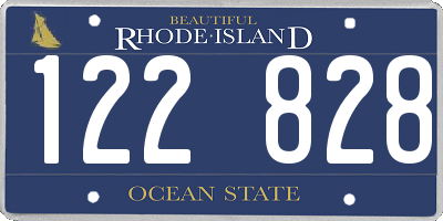 RI license plate 122828