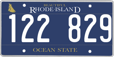 RI license plate 122829