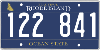 RI license plate 122841