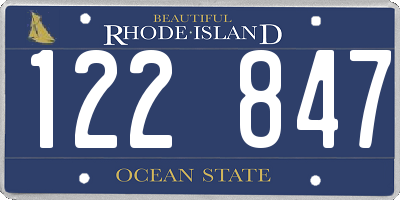 RI license plate 122847