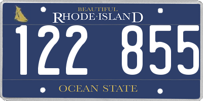 RI license plate 122855