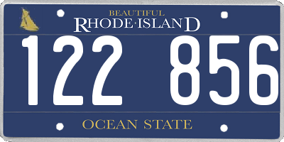 RI license plate 122856