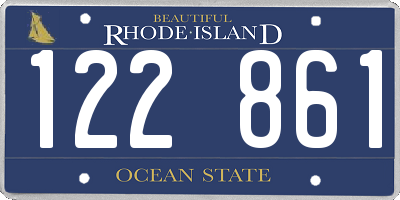 RI license plate 122861