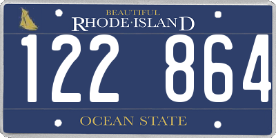 RI license plate 122864