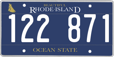 RI license plate 122871