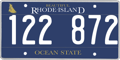 RI license plate 122872