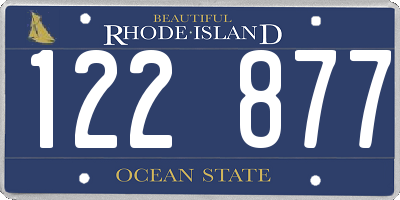 RI license plate 122877