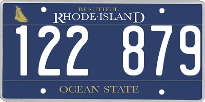 RI license plate 122879