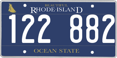 RI license plate 122882