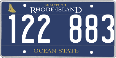 RI license plate 122883