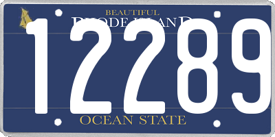 RI license plate 12289