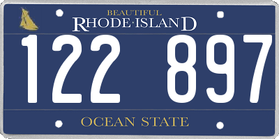 RI license plate 122897