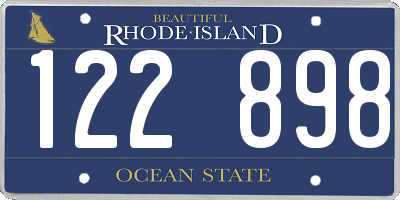 RI license plate 122898
