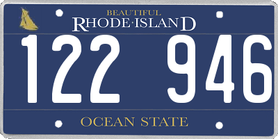 RI license plate 122946