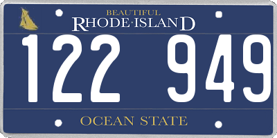 RI license plate 122949