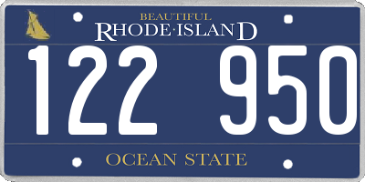 RI license plate 122950