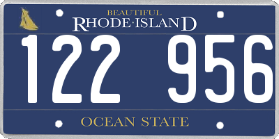RI license plate 122956