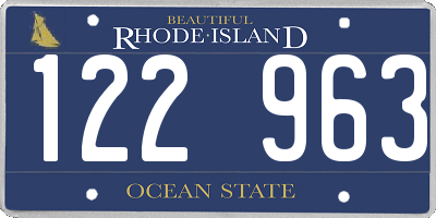 RI license plate 122963