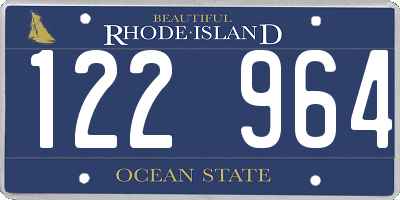 RI license plate 122964