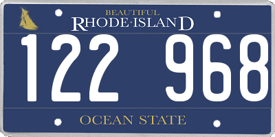 RI license plate 122968