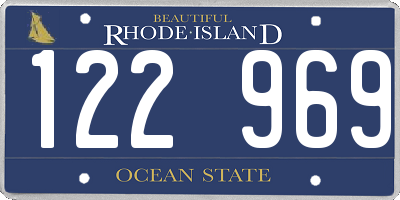 RI license plate 122969