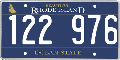 RI license plate 122976