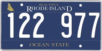 RI license plate 122977