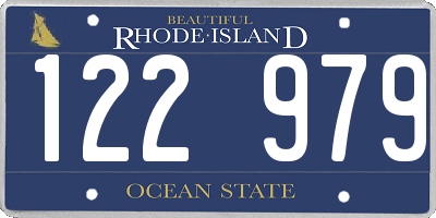 RI license plate 122979