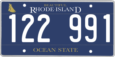 RI license plate 122991