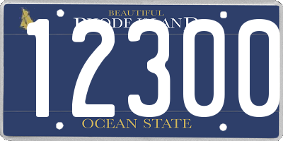 RI license plate 12300