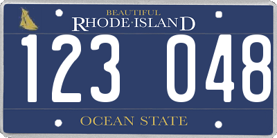 RI license plate 123048