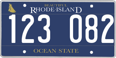 RI license plate 123082