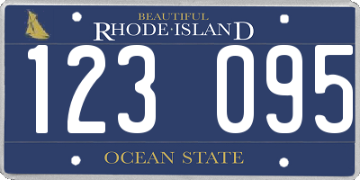 RI license plate 123095