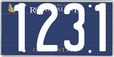 RI license plate 1231