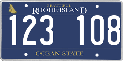 RI license plate 123108