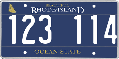 RI license plate 123114