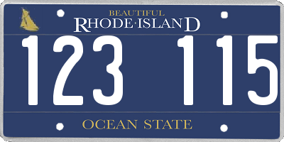 RI license plate 123115