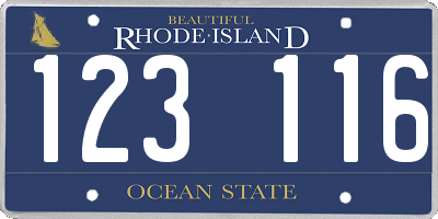 RI license plate 123116