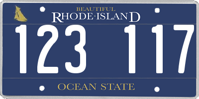 RI license plate 123117