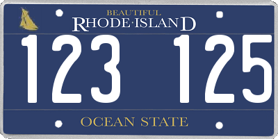 RI license plate 123125