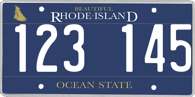 RI license plate 123145