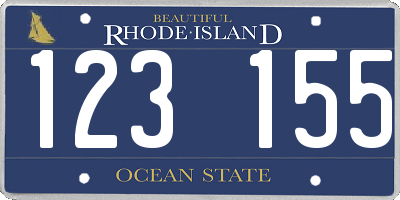 RI license plate 123155