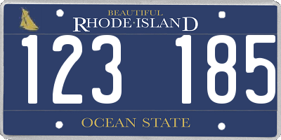RI license plate 123185