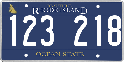 RI license plate 123218